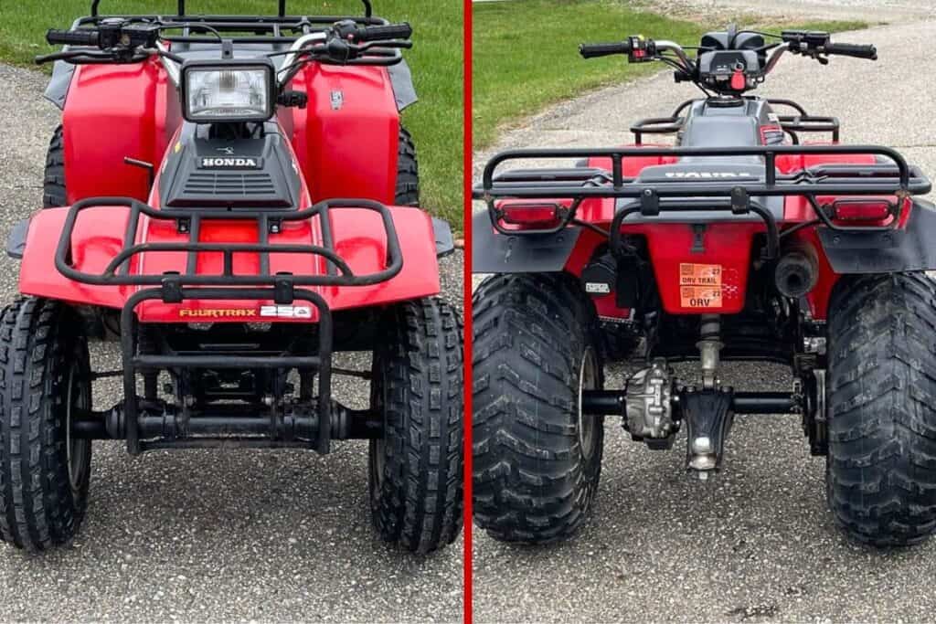 Honda FourTrax 250 Front and Rear View