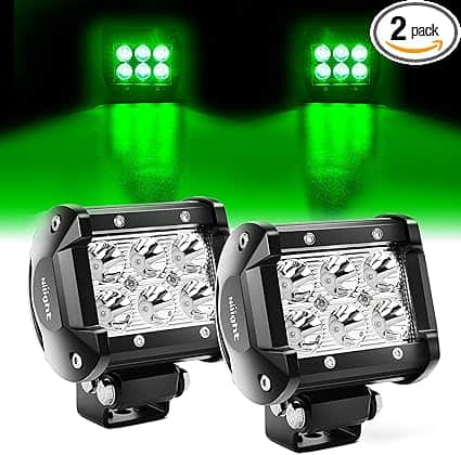 UTV 4 Inch Green LED Light Pods