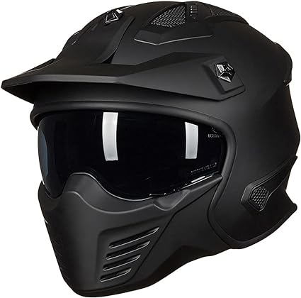 ILM Open Face Off-Road Three Quarter Half Helmet